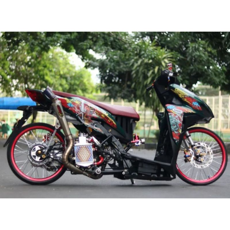 BOX BAGASI PLASTIK COAK ORIGINAL HONDA VARIO NEW LED 125/150 CUSTOM THAILOOK SR