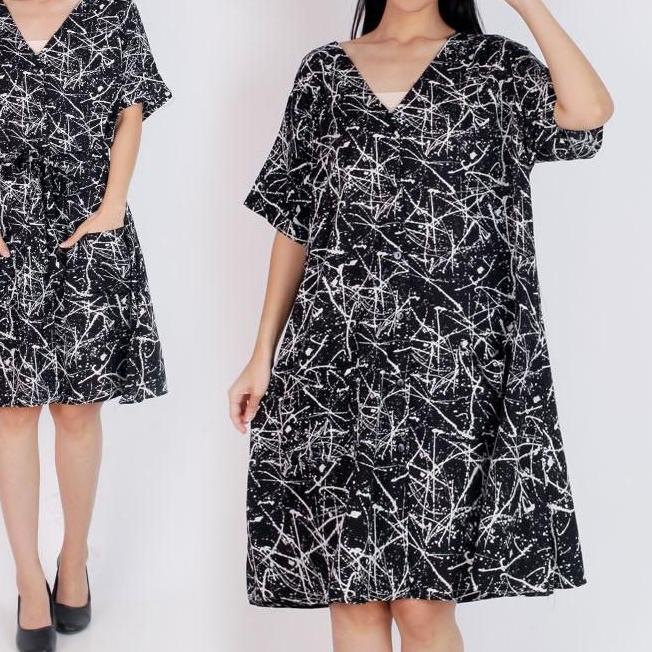 ۩ Dress Gaun BIG SIZE JUMBO 2034 ELEGAN BAJU KERJA WANITA GEMUK BIGSIZE IBU HAMIL MENYUSUI XL XXL XX