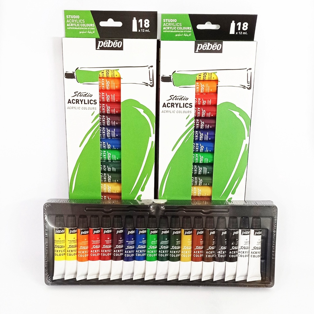 

Cat Akrilik Pebeo Studio Acrylic Paint 18x12ml Tube Set