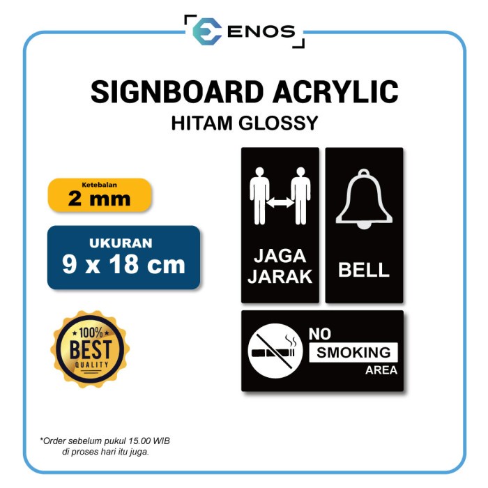 

Produk Terbaru Signboard Acrylic / Papan Akrilik / Papan Nama / Akrilik Custom