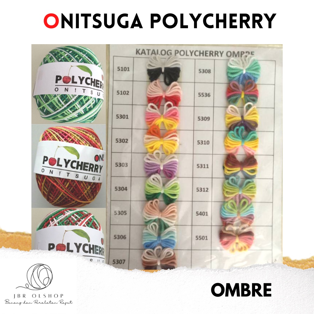 Benang Rajut Polycherry Ombre / Sembur / Gradasi