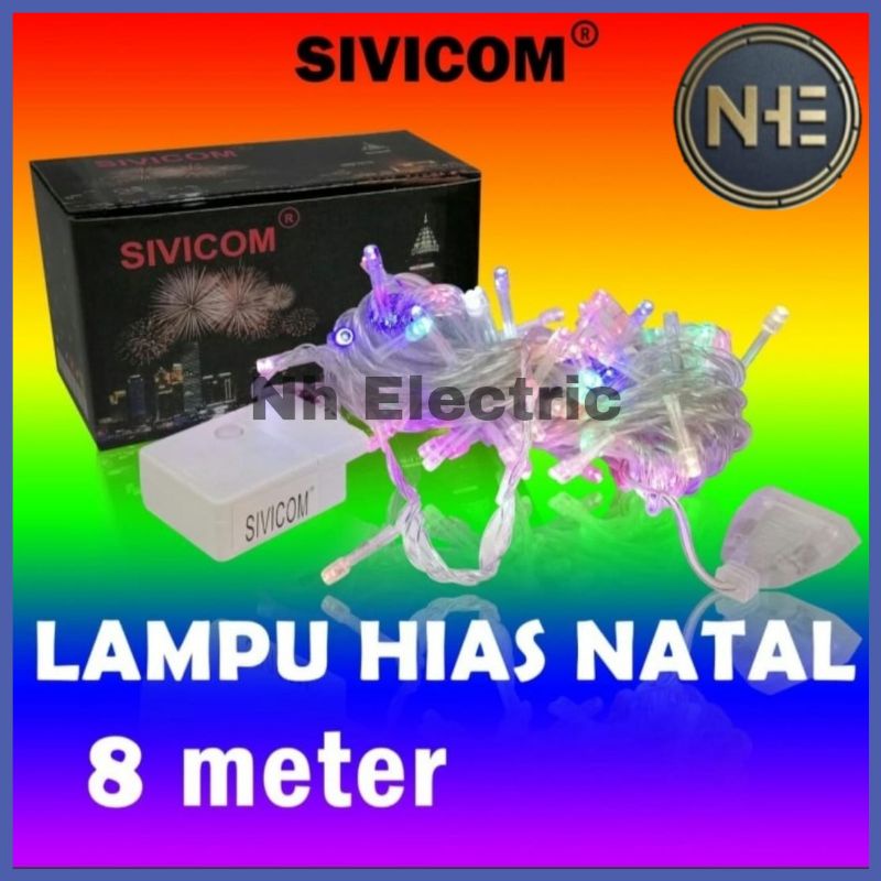 Lampu Natal Led Sivicom - Lampu Pohon Natal Sivicom - Lampu Tumblr Led Warna Warni Rainbow Sivicom