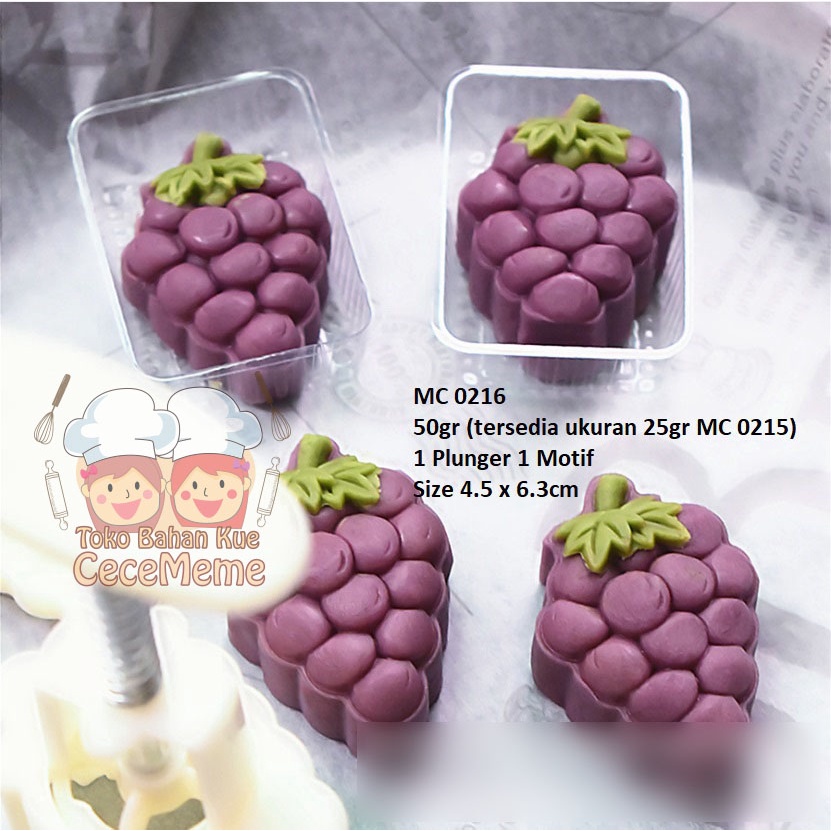 Cetakan Anggur Nastar Mooncake Wagashi Mochi Cookies Pia Grape 50gr