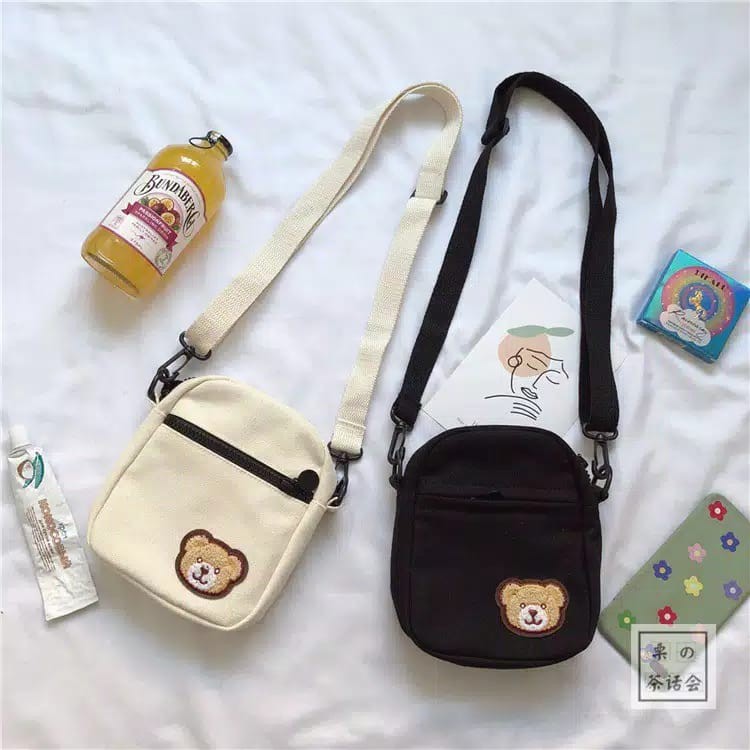 Tas Selempang Anak Wanita Dan Laki Laki Keren Motif Carakter Mini BERUANG Korea Style