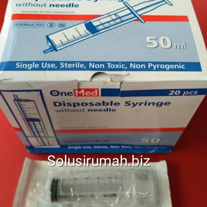 Suntikan 50ml Spuit 50cc 20pcs 1kotak Syringe cc ml Box 50 suntik 20 p