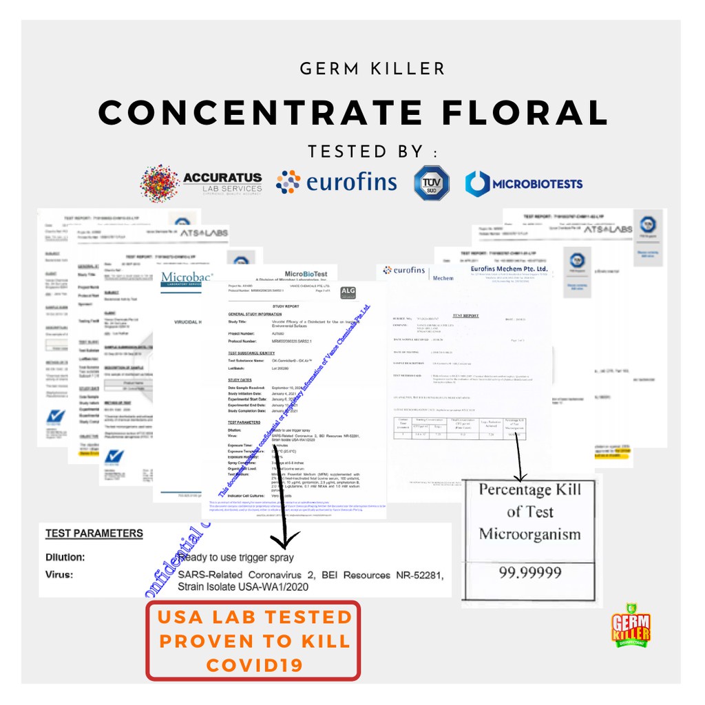 GERM KILLER DISINFECTANT CONCENTRATE FLORAL FRAGRANCE 500ML