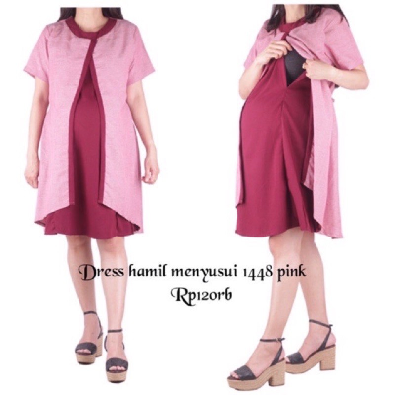 Baju hamil 1448 Dress menyusui