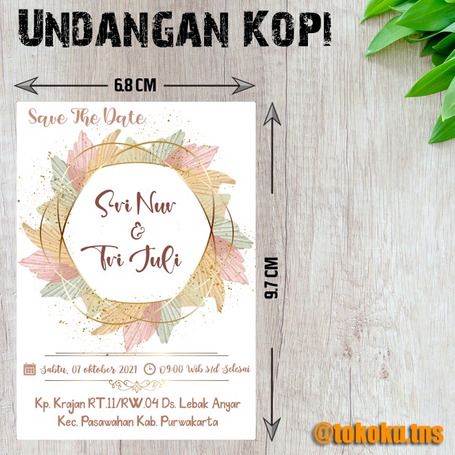 UNDANGAN MINI/UNDANGAN KOPI/UNDANGAN PERNIKAHAN/UNDANGAN KHITAN
