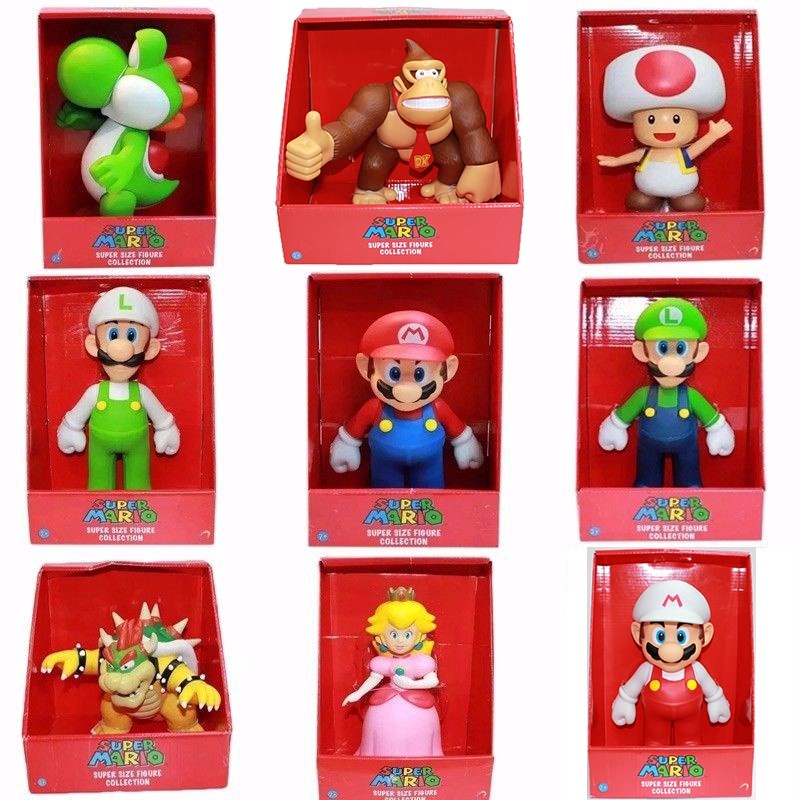 Action Figure Banpresto Super Mario Luigi Yoshi Bowser Donkey Kong Big Size