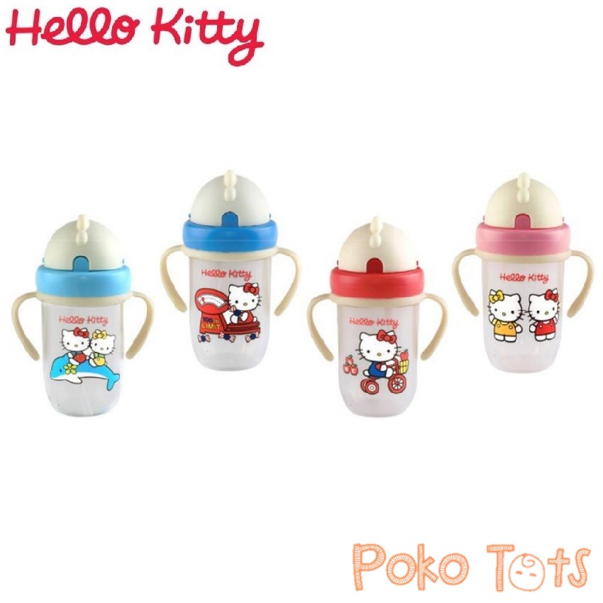 Hello Kitty Sport Sipper with Handle 300ml Botol Minum Sedotan Lusty Bunny Straw Bottle