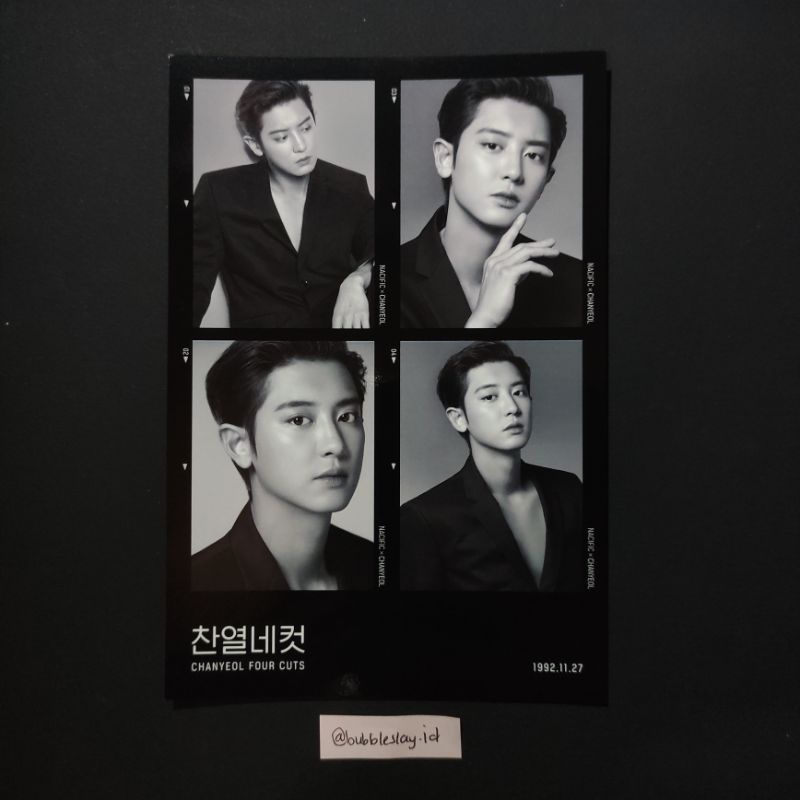 Nacific X Chanyeol Black Studio Four Cuts 4Cut Photocard / Postcard