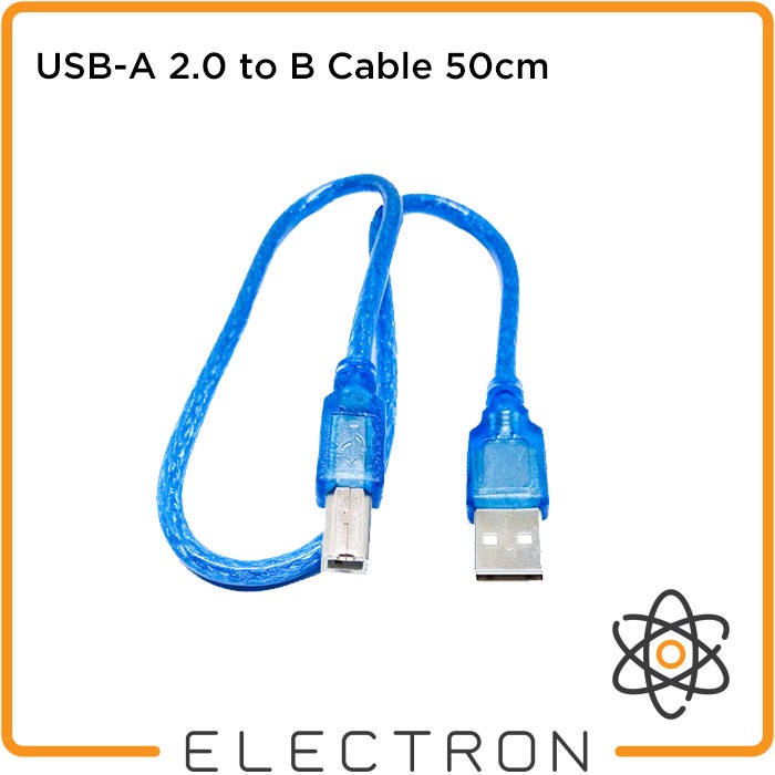 USB-A 2.0 to B Cable 50cm Male Kabel Data Printer Scanner Arduino 0.5m