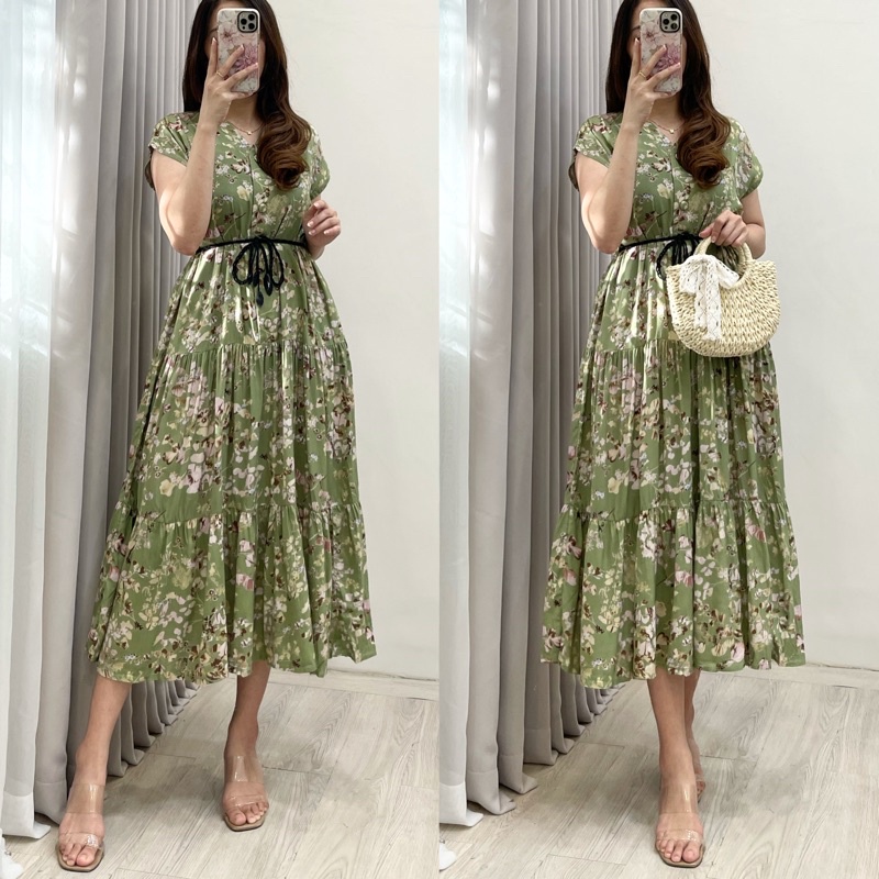 Amariel Malibu Home Dress - Daster Nyaman Adem-Mlb: Sage Osaka