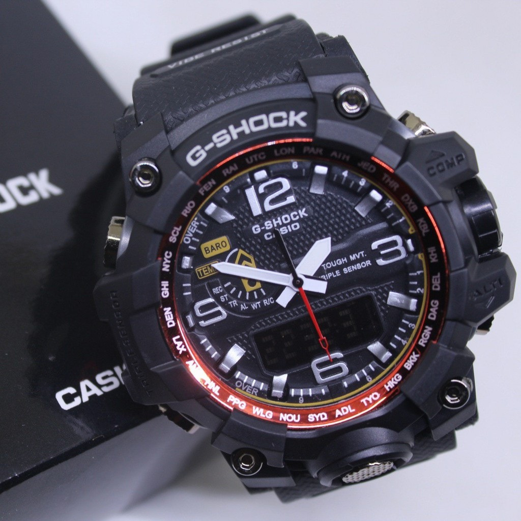 JAM TANGAN PRIA G SHOCK GWG 1000 BLACK RED Termurah dan Terbaik