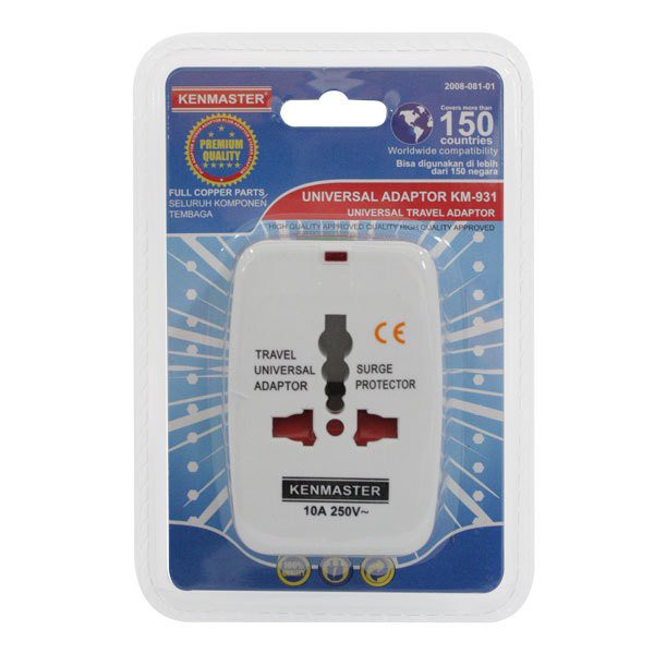 Kenmaster International Universal Travel Adaptor KM-931 Steker Colokan