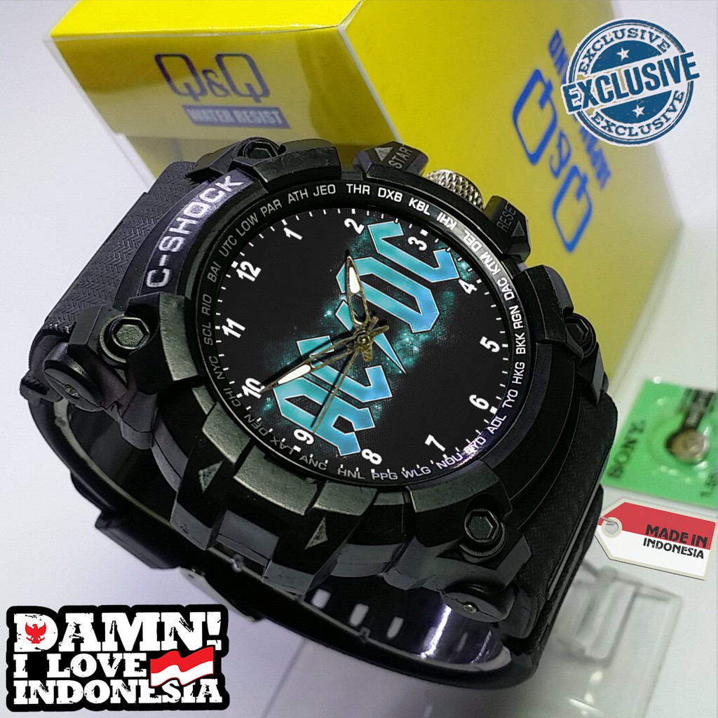 (EXCLUSIVE ) JAM TANGAN ACDC WATER RESIST FREE BOX DAN BATREI - NO.14