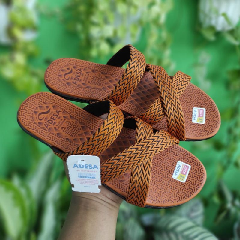 Sandal Rajut Slempang Turki/Sendal Wanita Turki Sandal Teplek Wanita