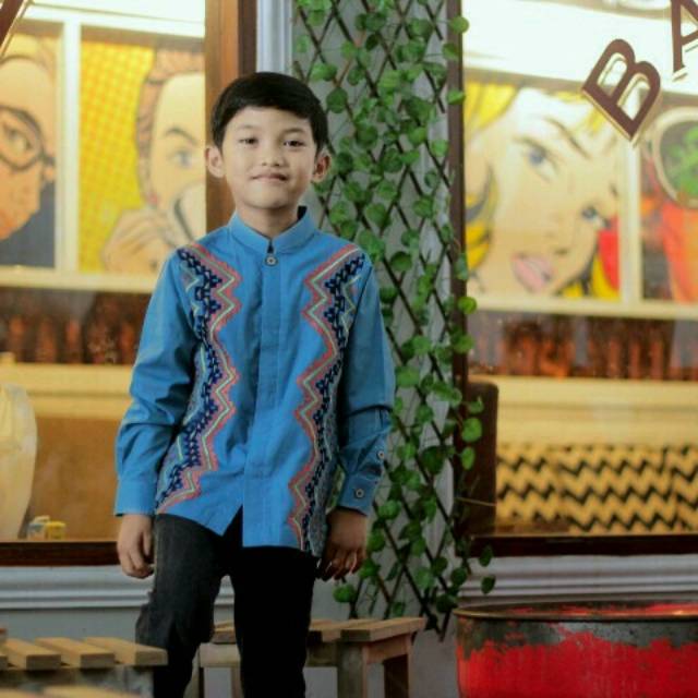 Baju Koko Anak Lengan Panjang Alharamain CP02