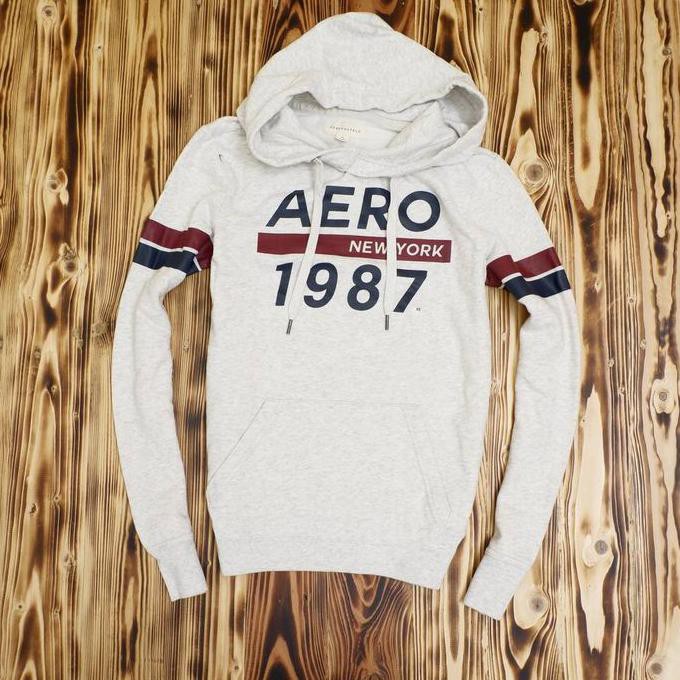 Hot sale Hoodie Aeropostale New York 1987 Popover Hoodie Original - Hitam Hanya di shopee