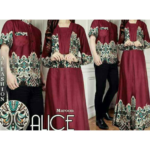 Couple Batik ALICE Maroon