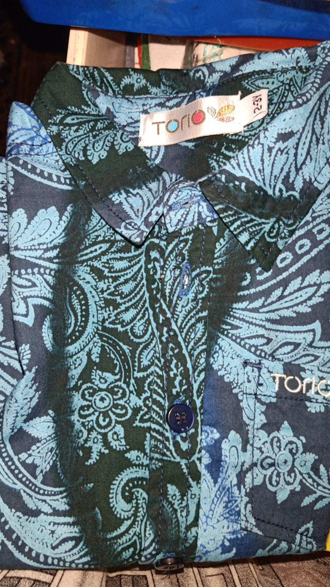 Torio Indonesian Smart Casual Blue Batik - Kemeja Batik Anak Laki-laki