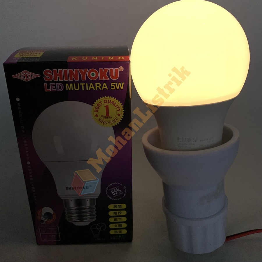 Lampu Led Shinyoku 5 Watt Bohlam Led 5W Bergaransi Putih Kuning