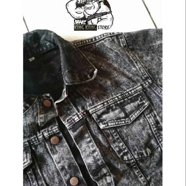 Jaket Jeans Sandwash Black