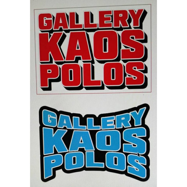 STIKER Cutting GALERY KAOS POLOS