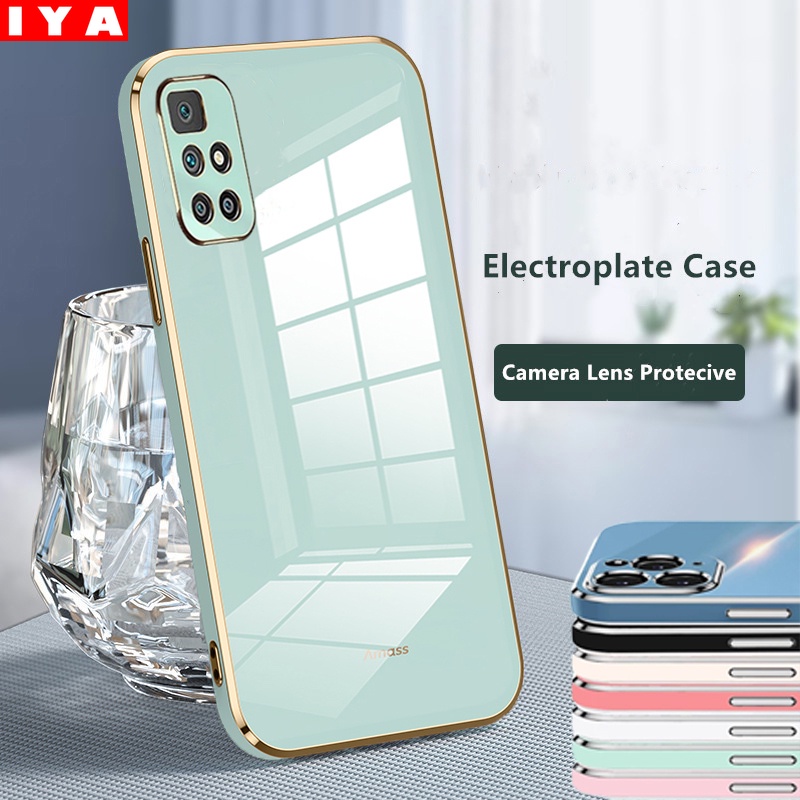 Soft Case Bahan Karet 6D Bentuk Persegi Untuk Redmi 10 9 9A 9T 10S 10 9 9s 8 7