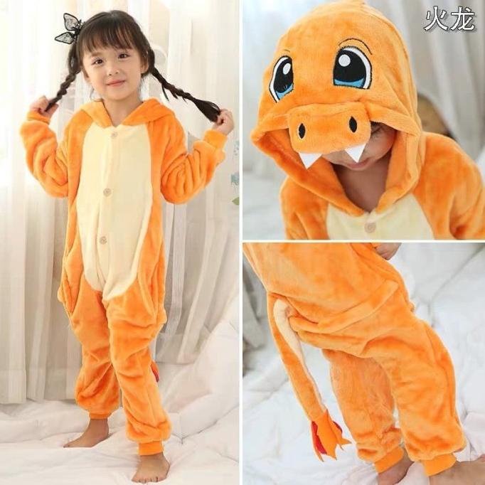 BAJU ONESIE ANAK BONEKA CHARMANDER POKEMON PIKACHU SNORLAX 90234
