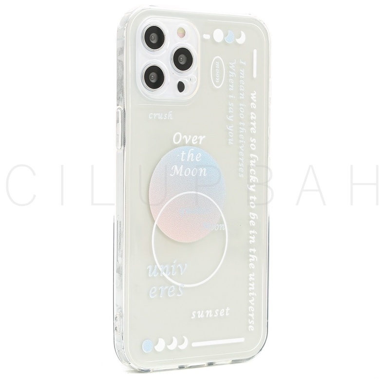 Clear Soft Case The Moon Lens Cover iPhone 7 8 SE 7+ 8+ X XR XS 11 12 13 MINI PRO MAX