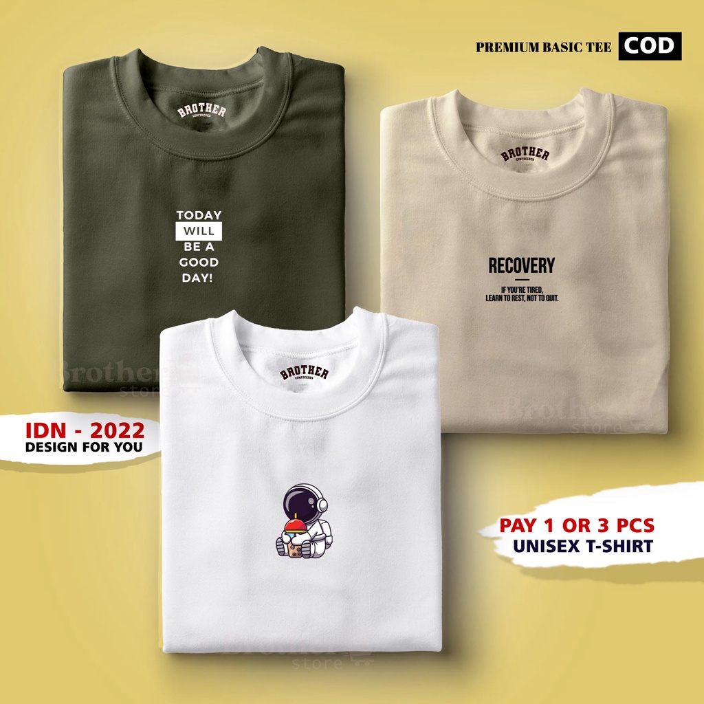 BUY 1 OR 3 PCS ( PROMO COD ) BROTHER STORE / Kaos Distro100% Catoon Combed 24s Tebal / ArticelCBEA