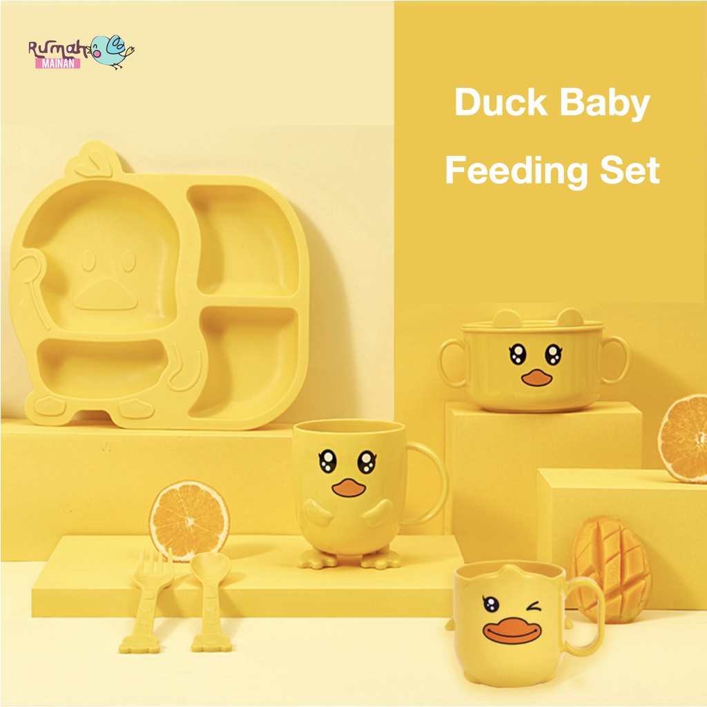 Peralatan makan bayi 6 in 1 Cartoon Animal 3DTableware Set Peralatan Makan Bayi Baby Feeding Set Kado anak perlengkapan bayi