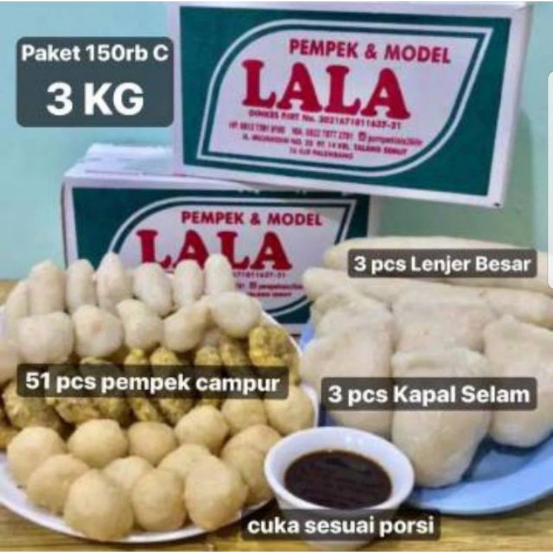 

[ASLI PALEMBANG] Pempek Lala Paket 150rb C [ Packing Vakum Frozen ] 3 kg