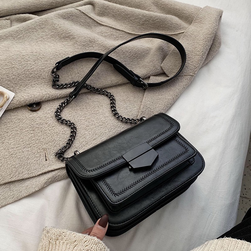 BJ15604 - BLACK/COFFEE/RED - TAS SLEMPANG JINJING TOTEBAG HANDBAG TALI RANTAI KULIT SINTETIS TAS WANITA FASHION IMPORT MODIS ELEGAN TERMURAH TERLARIS TERBARU BAGSTORE JAKARTA TAS BATAM LT1801 ELJ5604 JT07150 CR7540 BQ3203