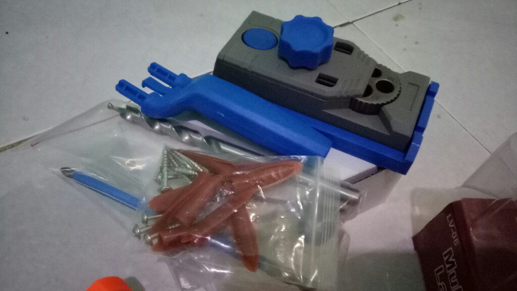 Pocket Hole Jig Set Mata Bor Sekrup Dowel Drill Guide Center Doweling Joinery For Woodworking Tools