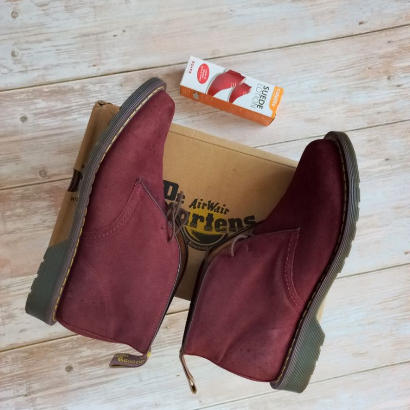 Preloved Sepatu Dr Martens / Docmart Sawyer (red wine) bekas like new Original
