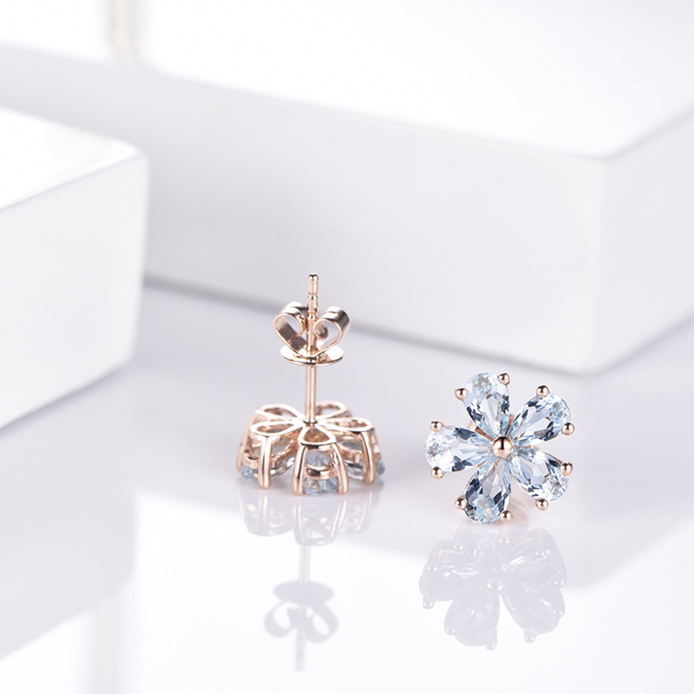 Hu Hu Hu Hu Hu Alat Bantu Pasang Kacamata♡ Anting Tusuk Wanita Bentuk Tetesan Air Hias Cubic Zirconia Untuk Pernikahan