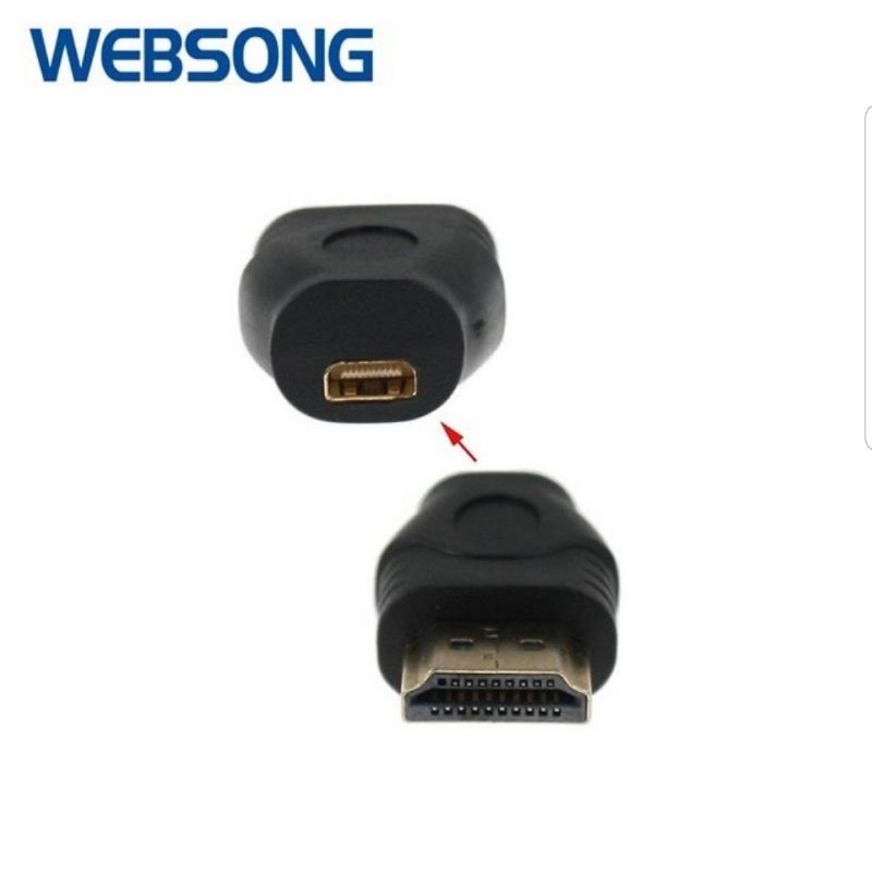 Connector HDMI Micro Female to HDMI Male Websong