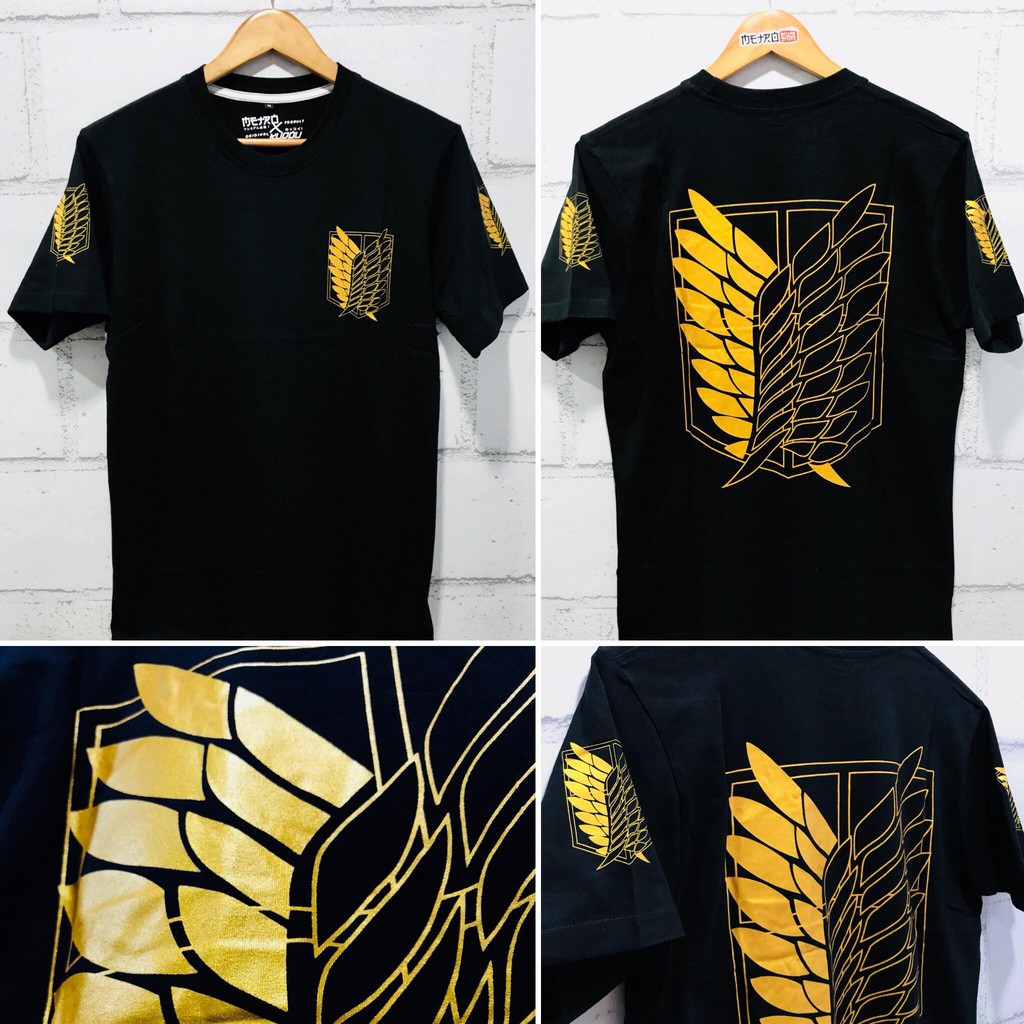 Kaos distro Anime Shingeki no Kyoujin SNK Gold T-shirt Attack on Titan