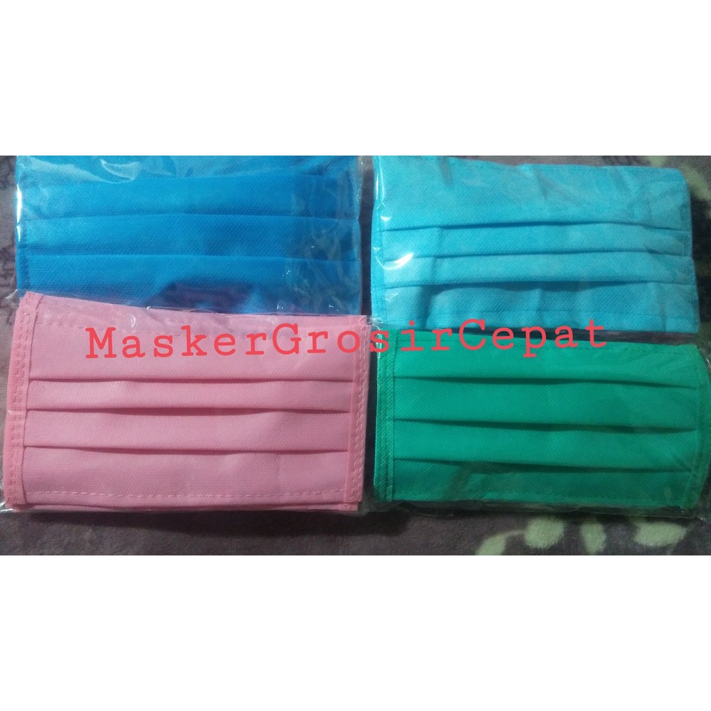 Masker Spunbound per lusin + Kawat Hidung