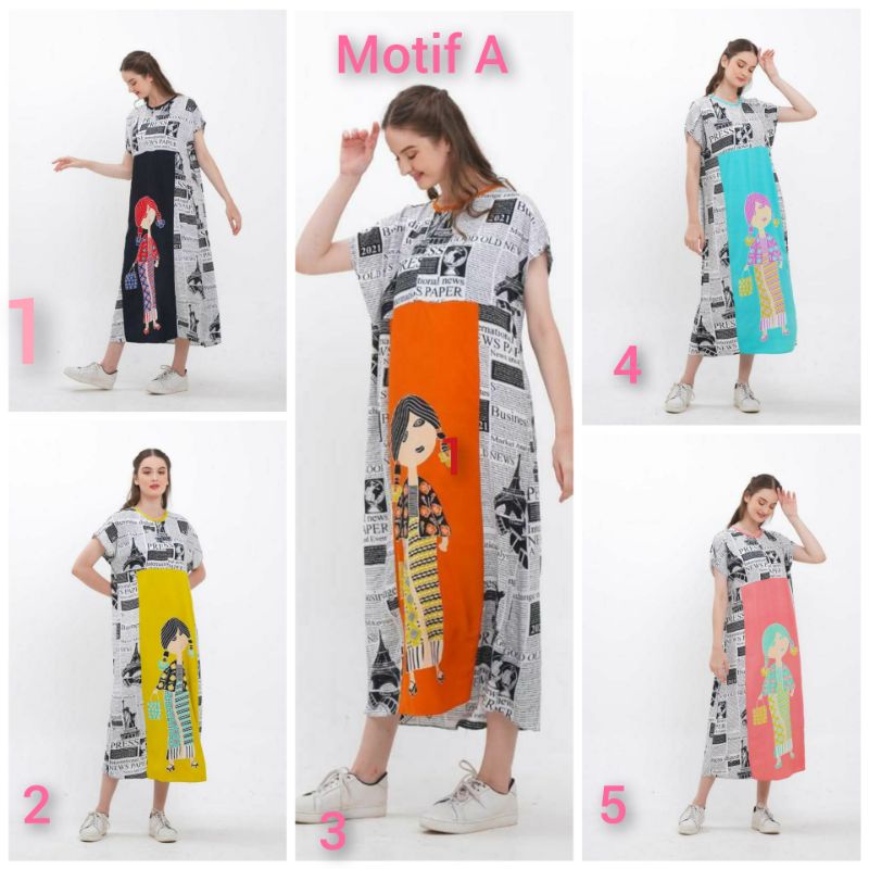 Daster kimono Tejo /Daster Rayon Tejo busui  motif super cakep