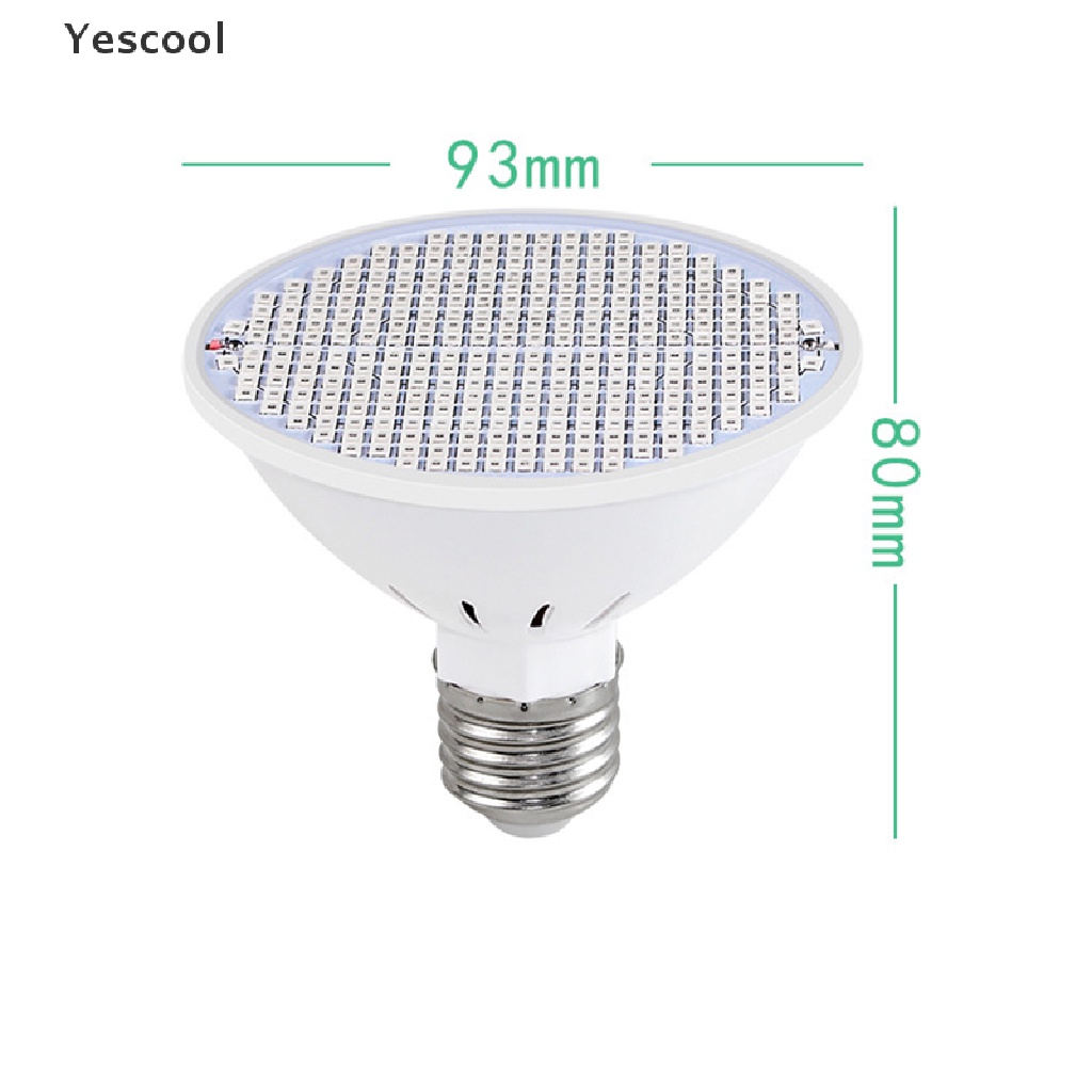 Yescool MR16 Lampu Bohlam Penumbuh Tanaman Hidroponik 300LED 220V UV Spektrum Penuh