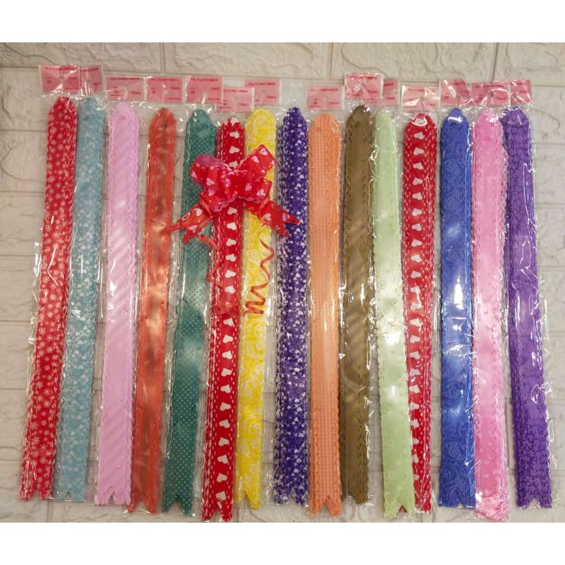 

pita serut motif/pita tarik motif/pita serut kado/ pita serut parcel