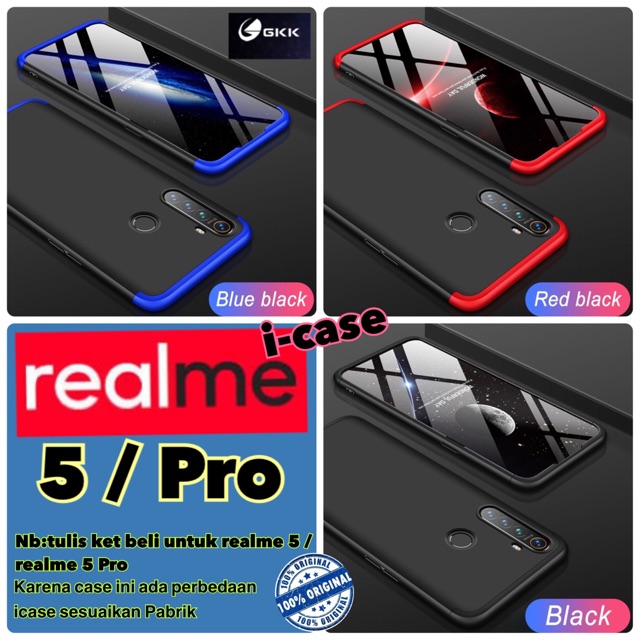 Case Realme 5 Pro GKK 360 Ori - casing cover Realme 5 realme5 Realme 5s