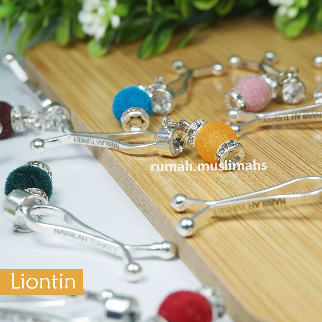 Turkish hijab clip LIONTIN jepit turki klip jilbab penjepit jilbab peniti magnet turki bros klip ori