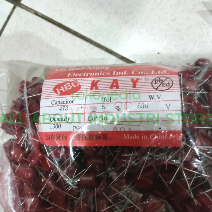 Milar 473J 630V 47nF 473J630V 47n 630v Kapasitor Capacitor PER PCS
