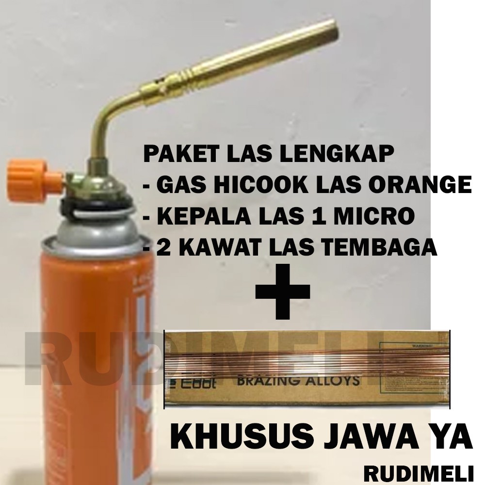 PAKET GAS LAS ORANGE+ KEPALA MANUAL+ 2 KAWAT LAS TEMBAGA