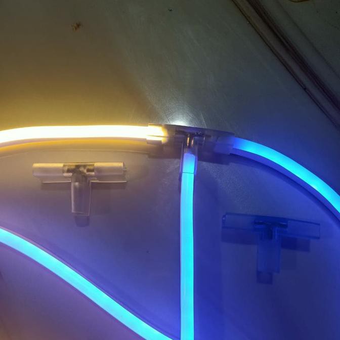 Dijual Sambungan Lampu Neon Flex / Led Strip Selang 5050-2835 Sdm - Bentuk T Bagus