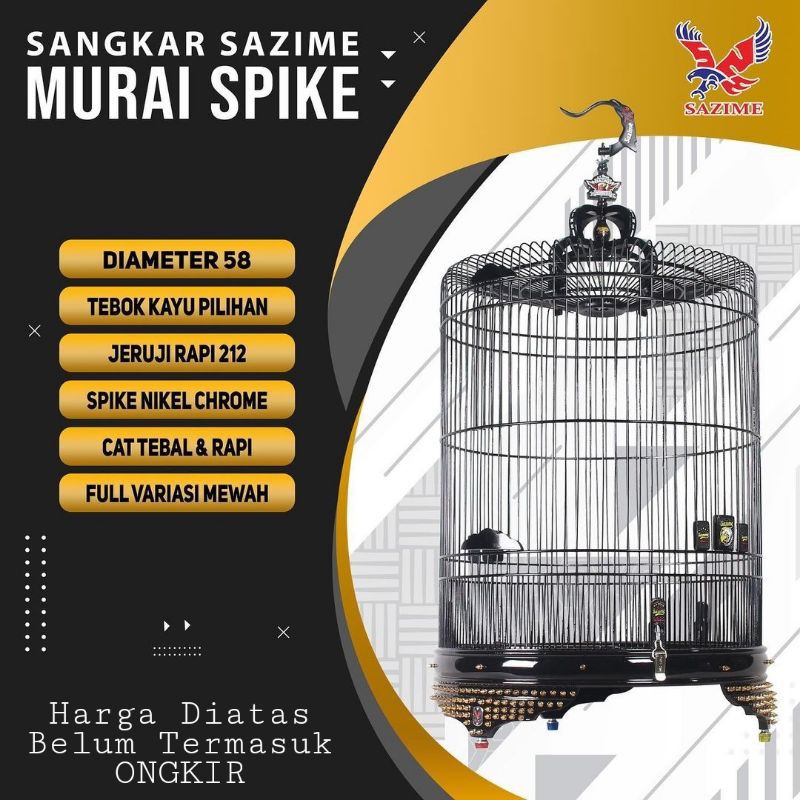 Sangkar Murai Sazime Spike LIMITED EDITION || Bonus Krodong Original Sazime